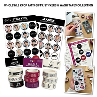 Cadeaux de Fans en Gros KPOP, Autocollants Décoratifs en Papier, Washi Tapes et Rubans Adhésifs Masquants Stray Kids ATEEZ (G)I-DLE IVE