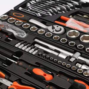 Jeu de clés à cliquet en acier OEM 85 pièces, outils mécaniques manuels, clés à douilles, ensembles d'outils pour mécaniciens automobiles - Product Image 2