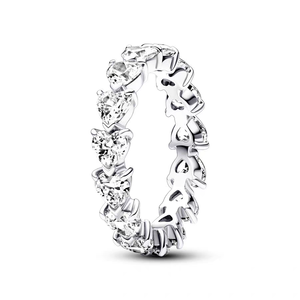 Cincin Oval Pita Hati Merah Muda Trendy Perak Sterling S925 Pan Jiadora dengan Aksen Emas, Hadiah Ulang Tahun Wanita Kelas Atas yang Unik - Product Image 5