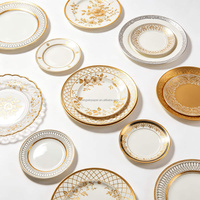 Assiettes en papier fantaisie de qualité supérieure pour mariages, banquets, célébrations et traiteurs haut de gamme