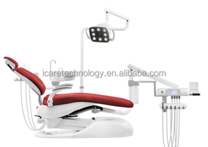 Unité dentaire électrique professionnelle I Care avec plateau supérieur, lampe opératoire LED, commande au pied, arrêt d'urgence pour hôpital - Product Image 2