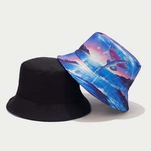 Sombrero de Pescador Reversible con Diseño de Delfín y Graffiti, Estilo Europeo Americano, para Playa, Vacaciones, Pesca, Protección Solar para Hombre - Product Image 4