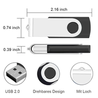 Clé USB 2.0 pivotante personnalisée en métal coloré Micro River, 128 Mo-128 Go, garantie 1 an, nouvelle idée cadeau, boîtier en plastique, 10-20 Mo/s