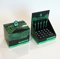 Échantillon Gratuit : Boîte de Présentation en Carton Ondulé Personnalisée pour Comptoir de Magasin, Lot de 25 Supports Pré-roulés pour Cones Herbacés avec Fente