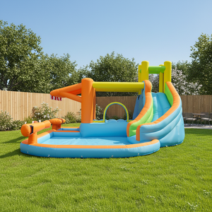 Château gonflable pour enfants le plus populaire, avec toboggan et jeux combinés pour enfants - Product Image 1