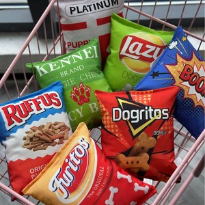 Hete Verkoop Onverwoestbaar Hond Piepend Speelgoed Chips Taaie Tanden Schoonmaken Hond Kauwspeelgoed - Product Image 2
