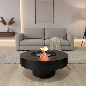 Chimenea de Acero al Carbono de Diseño Contemporáneo para Montar en la <span class=keywords><strong>Pared</strong></span>, para Uso en Interiores, Villas, Hoteles - Personalizable - Product Image 4
