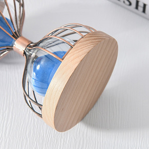 Wooden <b>Hourglass</b> Timer Ornament Minimalist Design Solid Wood Base Decorative Gift For Home Office Desktop - Product Image 4