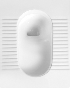 السيراميك المدمج في منصة نظام تدفق الجاذبية تصميم حديث سهلة التنظيف OUDU S القرفصاء المرحاض W.C - Product Image 3