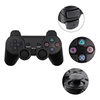 Manette de jeu sans fil 2,4 G PS2 avec boutons transparents en forme de flocon de neige, double vibration, manette de jeu P2, vente en gros d'usine