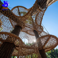 Équipement de parc d'aventure extérieur personnalisé avec filet de cordes, structures d'escalade, solution de projet clé en main