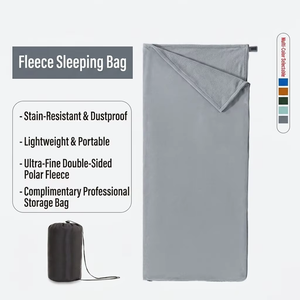 Doublure de sac de couchage de camping légère avec tissu thermique en polaire doux pour la randonnée, les voyages, le trekking et l'utilisation en extérieur - Product Image 1