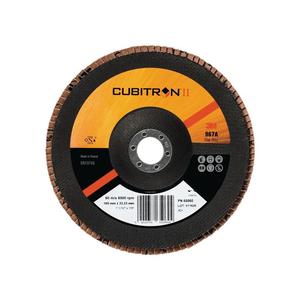 Disco tipo ventilador 3M Cubitron™II 967A DM 115 mm granulación 60 + Acero inoxidable cónico grano cerámico CO - Product Image 1