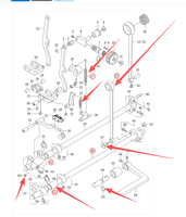 Kit de réparation pour mécanisme d'alimentation JUKI DDL-8500-7 : joint de liaison, arbre oscillant, bague de ressort, anneau en caoutchouc, ensemble de vis