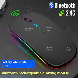 <span class=keywords><strong>Ratón</strong></span> <span class=keywords><strong>USB</strong></span> moderno mini con retroiluminación LED, 2.4G, modo dual inalámbrico, <span class=keywords><strong>Bluetooth</strong></span> 5.2, recargable, óptico, para portátil - Product Image 2