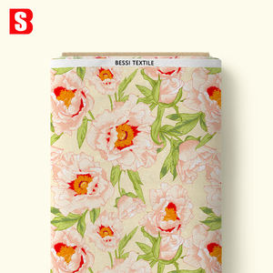 Bessi açık renk çiçeği çiçek baskılı 100% organik pamuk kadınlar için Liberty Tana çim pamuk kumaş elbise - Product Image 2