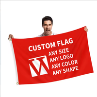 Drapeau personnalisé en polyester à séchage rapide, imprimé numériquement, respectueux de l'environnement, avec logo pour la publicité d'entreprise et les événements