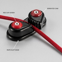Shengyu Étrier à came à roulement à billes Matic 86*39MM pour bateau marin, en plastique, pour entrée rapide de corde et de câble, avec guide-câble