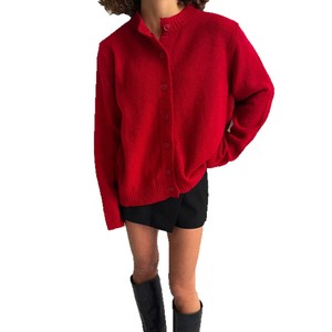 Cardigan en maille pour femme, coupe ample, col rond, boutonnage frontal, décontracté, mode automne 2026 - Product Image 5