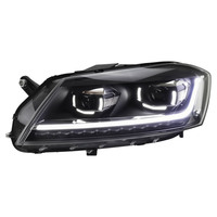 Phares à LED pour VW Passat B7 2012-2015, lentille de projecteur 70W, accessoires auto avec signal dynamique DRL, état neuf, feux de voiture