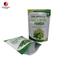 Sac de poudre à feuilles de MORINGA, 12OZ, 340G, finition mate, pour impression numérique, avec pochette pour debout