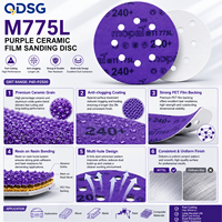 Disque de ponçage M775L de 6 pouces avec support en film violet, dureté moyenne P40-P2500, épaisseur 1 mm, pour ponçage humide/sec (OEM accepté)