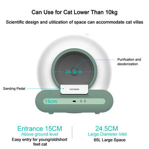 IPetDog OEM تحكم بتطبيق جديد ذكي أوتوماتيكي تنظيف ذاتي فصل تونبي تي + 65 لتر ذكي - Product Image 5