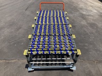 Convoyeur à rouleaux universel en acier inoxydable pour déchargement de conteneurs, à gravité manuelle, extensible, à vitesse réglable, durable