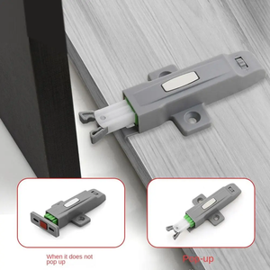 Amortisseur de porte invisible en acier inoxydable pour armoire, dispositif de rebond magnétique réglable pour meuble de garde-robe - Product Image 2