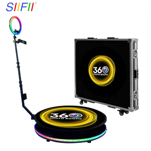 Nueva llegada logotipo personalizado Cámara Ipad <span class=keywords><strong>360</strong></span> fotomatón Video nuevo portátil para 3-4 personas fiesta boda aniversario RGB Luz - Product Image 1