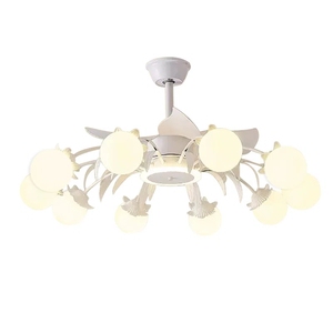 Nouveau salon <span class=keywords><strong>ventilateur</strong></span> lustre lumière luxe atmosphère Style nordique blanc <span class=keywords><strong>Globe</strong></span> <span class=keywords><strong>verre</strong></span> abat-jour <span class=keywords><strong>plafond</strong></span> <span class=keywords><strong>ventilateur</strong></span> lampe - Product Image 6