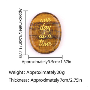 <span class=keywords><strong>Un</strong></span> día a la vez, piedra de bolsillo de cristal, piedras de preocupación de pulgar grabadas, piedras preciosas naturales, piedra de Palma, regalos de estímulo, decoración del hogar - Product Image 5