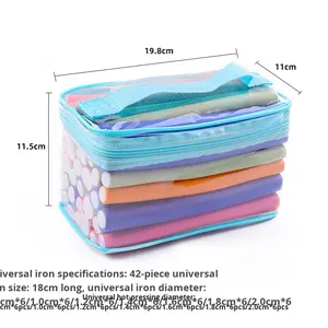 ที่ม้วนผมไม่ทำร้ายเส้นผม รูปทรงธรรมชาติ ไม้ดัดผมเย็นแบบมหัศจรรย์ ชุด 42 ชิ้น หลายขนาด ผลิตในประเทศจีน - Product Image 6