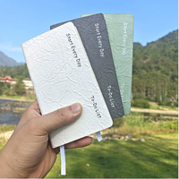 Bloc-notes de liste de tâches avec couverture en papier froissé recyclable de taille fine avec logo personnalisé, carnet de gratitude portable de haute qualité, planificateur