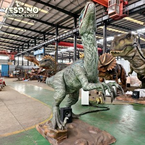 Modèle <span class=keywords><strong>de</strong></span> dinosaure Velociraptor animatronique réaliste grandeur nature, statue en acier et silicone pour intérieur/extérieur, musée, parc à thème, exposition <span class=keywords><strong>de</strong></span> dinosaures - Product Image 5