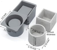 Moules et formes en béton pour jardinière en silicone Moules pour pots de fleurs en ciment