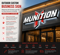 Letrero Comercial para Exteriores, Personalizado, Impermeable, con Logotipo para Tienda, Restaurante, Edificio, Letrero Comercial para Exteriores