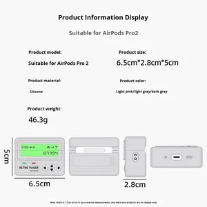 Pour <span class=keywords><strong>Apple</strong></span> pour <span class=keywords><strong>AirPods</strong></span> Pro 2 <span class=keywords><strong>Coque</strong></span> souple en silicone pour écouteurs quatrième génération pour étui de protection Bluetooth - Product Image 6