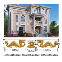 Moules pour statues en béton, ornements de jardin, motif animal dragon, moulage de ciment, fins décoratives, relief mural, formes de sculpture en plastique