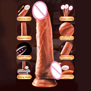 Gran oferta, consolador de empuje de calefacción realista, punto G, clítoris, tapón <span class=keywords><strong>Anal</strong></span>, pene enorme realista, producto para adultos, Juguetes sexuales para mujeres y hombres - Product Image 3