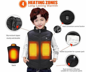 <span class=keywords><strong>Chaleco</strong></span> de invierno con carga USB inteligente <span class=keywords><strong>para</strong></span> niños y niñas, <span class=keywords><strong>chaleco</strong></span> térmico <span class=keywords><strong>para</strong></span> niños con calefacción por batería, <span class=keywords><strong>chaleco</strong></span> cómodo y cálido - Product Image 3