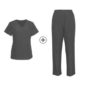 Tenues d'infirmières personnalisées à col en V pour femmes, uniformes médicaux élégants, ensembles de blouses médicales tendance, fabricants de blouses. - Product Image 4