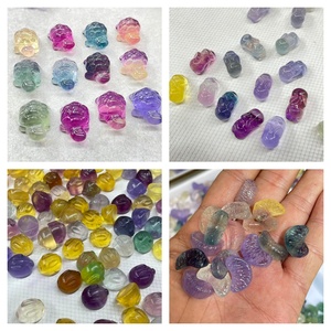Vente en gros de beauté naturelle Fluorite petits accessoires GemsStone CABS & CUTTING Handiwork Ring Diy - Product Image 6