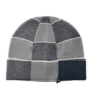 <span class=keywords><strong>Bonnet</strong></span> en coton tricoté à la main, chapeau d'hiver chaud pour hommes et femmes avec motif de lettres en relief et broderie personnalisée - Product Image 1
