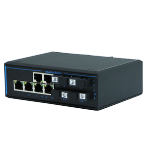 ตัวแปลงสัญญาณอีเธอร์เน็ต SFP เป็น RJ45 สำหรับอุตสาหกรรม ขายดี 10/100/1000Mbps 6 พอร์ตเครือข่าย 4 SFP ติดตั้งบนราง DIN รองรับ POE ตัวรับส่งสัญญาณไฟเบอร์ - Product Image 4