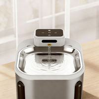 Distributeur d'eau automatique intelligent pour animaux de compagnie de grande capacité 4L WB2504 ABS sans fil ultra-silencieux avec filtration à 4 couches et écran LCD pour chats