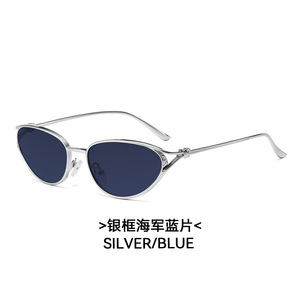 Lunettes de soleil œil de chat, monture dorée, verres verts, UV400, style rétro, unisexe, décontractées - Product Image 2
