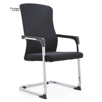 Fauteuil de Bureau Moderne en Maille Confortable, Mobilier de Direction Pratique Sans Roues pour Visiteurs