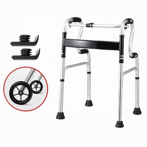 Marcheur et déambulateur en aluminium pliable pour adultes Aide à la marche avec roues avant pour la rééducation pour une utilisation extérieure et intérieure - Product Image 5