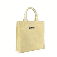 Sac fourre-tout réutilisable en toile de lin et coton écologique de haute qualité avec poignées pour les courses quotidiennes